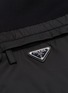  - PRADA - Logo plate nylon panel zip hoodie