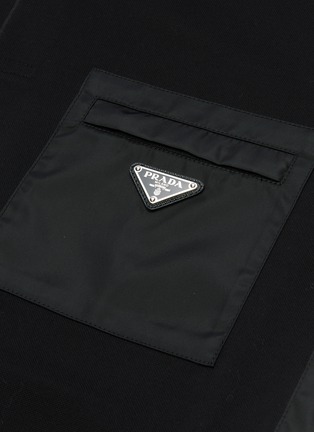  - PRADA - Logo plate chest pocket polo shirt