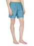 Front View - Click To Enlarge - PRADA - Logo patch swim shorts