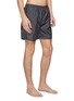 Front View - Click To Enlarge - PRADA - Logo patch swim shorts
