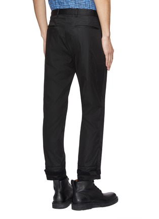 Back View - Click To Enlarge - PRADA - Textile hook-and-loop strap cuff gabardine pants