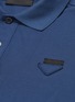  - PRADA - Logo patch appliqué polo shirt