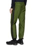 Back View - Click To Enlarge - PRADA - Stripe outseam crinkled jogging pants