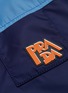  - PRADA - Textured logo appliqué hooded colourblock windbreaker jacket