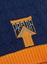  - PRADA - Arrow logo jacquard contrast border crochet knit top