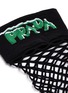 Detail View - Click To Enlarge - PRADA - Logo intarsia cuff fishnet socks