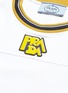  - PRADA - Logo appliqué stripe knit collar T-shirt