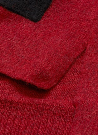  - AMBUSH - Patch pocket slogan logo intarsia turtleneck sweater