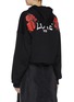 Back View - Click To Enlarge - Y-3 - 'Yohji Love' graphic embroidered slogan print cropped hoodie