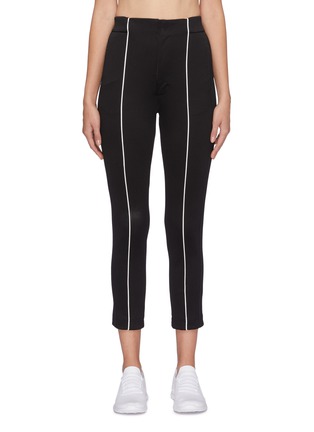 Main View - Click To Enlarge - Y-3 - Contrast piping stripe outseam cropped track pants