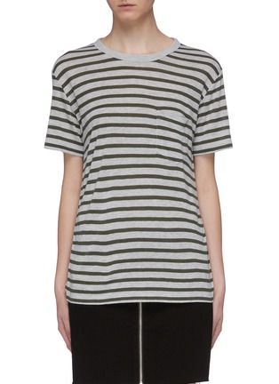Main View - Click To Enlarge - T BY ALEXANDER WANG - Patch pocket stripe T-shirt
