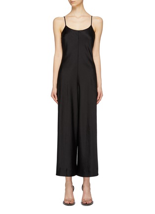 Main View - Click To Enlarge - T BY ALEXANDER WANG - 'Wash & Go' wide leg satin jumpsuit