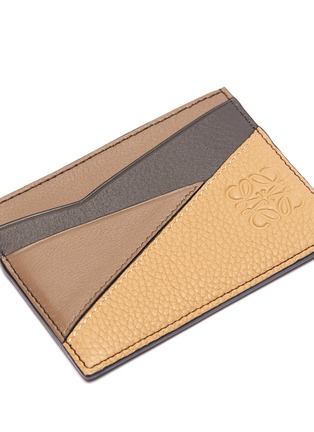 Detail View - Click To Enlarge - LOEWE - 'Puzzle' colourblock leather card holder