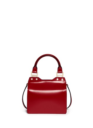 Back View - Click To Enlarge - JIMMY CHOO - 'Amie S' small leather combo boxy tote
