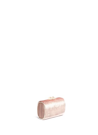 Front View - Click To Enlarge - JIMMY CHOO - 'Mini Charm' stud clasp velvet clutch