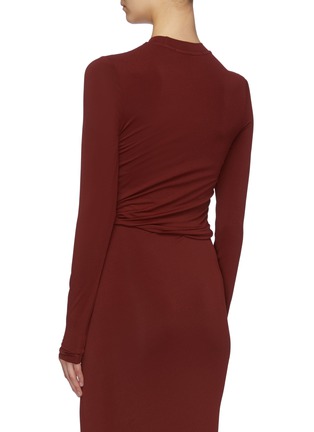 Back View - Click To Enlarge - T BY ALEXANDER WANG - Twisted cropped long sleeve top