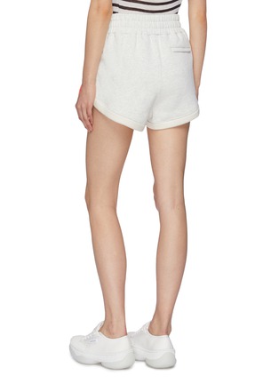 Back View - Click To Enlarge - T BY ALEXANDER WANG - Logo embroidered patchwork shorts