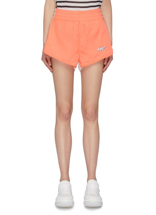 Main View - Click To Enlarge - T BY ALEXANDER WANG - Logo embroidered patchwork shorts