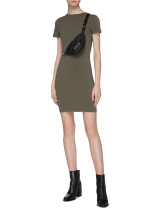 Figure View - Click To Enlarge - T BY ALEXANDER WANG - Snap button V-back T-shirt dress
