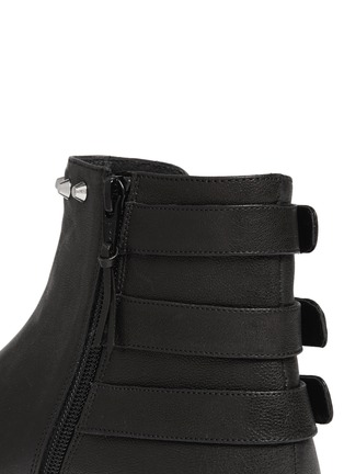 Detail View - Click To Enlarge - STUART WEITZMAN - 'Kicky' buckled stud leather boots