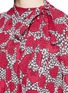 Detail View - Click To Enlarge - VALENTINO GARAVANI - Floral and heart print silk georgette dress