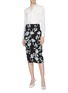 Figure View - Click To Enlarge - DIANE VON FURSTENBERG - 'Kara Two' split back floral print skirt