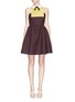 Main View - Click To Enlarge - VALENTINO GARAVANI - x Celia Birtwell collared bow tie crepe couture flare dress