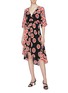 Figure View - Click To Enlarge - DIANE VON FURSTENBERG - 'Eloise' floral print silk wrap dress