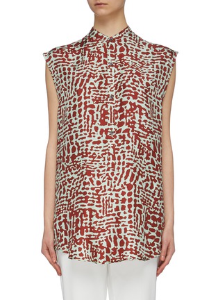 Main View - Click To Enlarge - BARENA - 'Miriana' abstract print silk sleeveless blouse