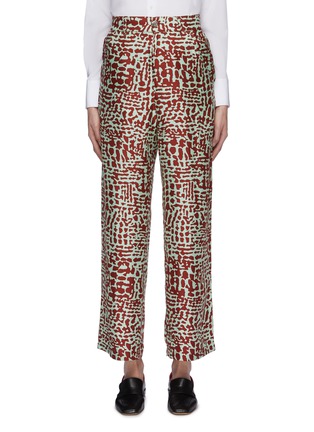 Main View - Click To Enlarge - BARENA - 'Ida' graphic print silk pants