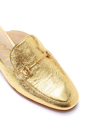 Detail View - Click To Enlarge - SAM EDELMAN - 'Linnie' horsebit metallic leather loafer slides