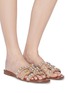 Figure View - Click To Enlarge - SAM EDELMAN - 'Barlow' strass faux leather slide sandals