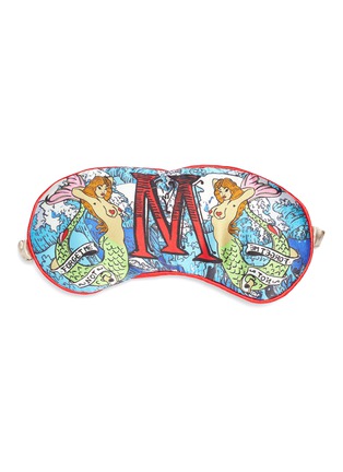Main View - Click To Enlarge - JESSICA RUSSELL FLINT - 'M' alphabet graphic print silk eye mask