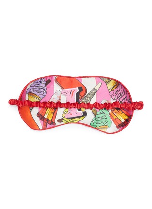 Main View - Click To Enlarge - JESSICA RUSSELL FLINT - 'I' alphabet graphic print silk eye mask