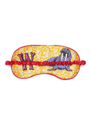 Figure View - Click To Enlarge - JESSICA RUSSELL FLINT - 'W' alphabet graphic print silk eye mask