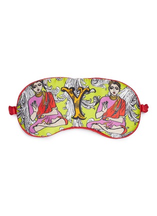 Main View - Click To Enlarge - JESSICA RUSSELL FLINT - 'Y' alphabet graphic print silk eye mask