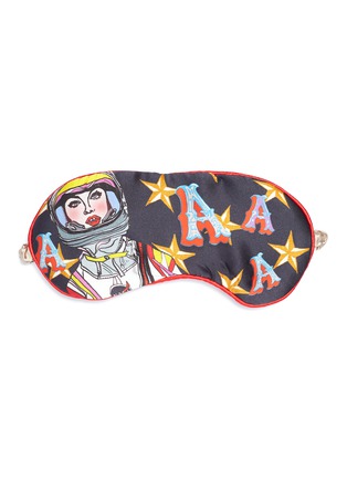 Main View - Click To Enlarge - JESSICA RUSSELL FLINT - 'A' alphabet graphic print silk eye mask