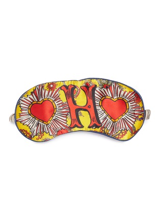 Main View - Click To Enlarge - JESSICA RUSSELL FLINT - 'H' alphabet graphic print silk eye mask