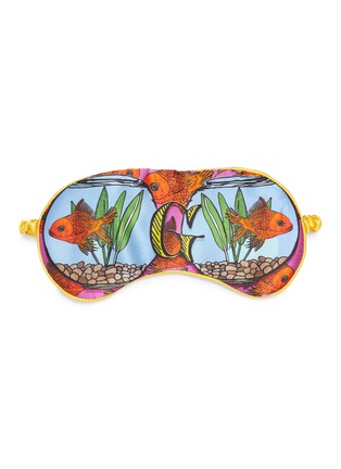 Main View - Click To Enlarge - JESSICA RUSSELL FLINT - 'G' alphabet graphic print silk eye mask