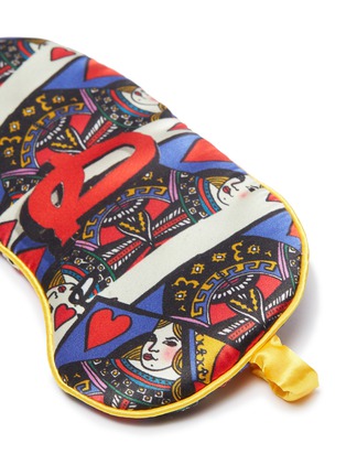 Detail View - Click To Enlarge - JESSICA RUSSELL FLINT - 'Q' alphabet graphic print silk eye mask
