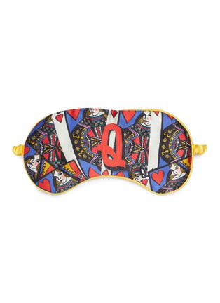 Main View - Click To Enlarge - JESSICA RUSSELL FLINT - 'Q' alphabet graphic print silk eye mask