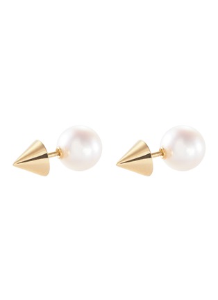 Main View - Click To Enlarge - TASAKI - 'Refined Rebellion Signature' pearl 18k yellow gold stud earrings