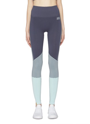 Main View - Click To Enlarge - MONREAL - 'Biker' colourblock stripe performance leggings