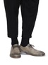 Figure View - Click To Enlarge - MARSÈLL - Concrete-effect heel distressed leather Derbies