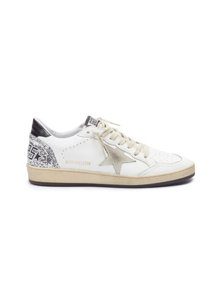Main View - Click To Enlarge - GOLDEN GOOSE - 'Ball Star' glitter panel leather sneakers