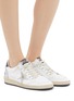 Figure View - Click To Enlarge - GOLDEN GOOSE - 'Ball Star' glitter panel leather sneakers