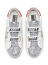 Detail View - Click To Enlarge - GOLDEN GOOSE - 'Old School' glitter tongue leather sneakers