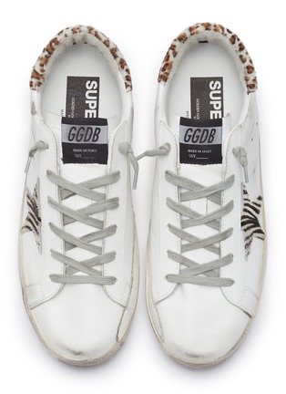 Detail View - Click To Enlarge - GOLDEN GOOSE - 'Superstar' animal print panel leather sneakers