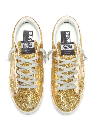 Detail View - Click To Enlarge - GOLDEN GOOSE - 'Superstar' glitter coated leather sneakers