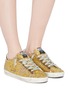 Figure View - Click To Enlarge - GOLDEN GOOSE - 'Superstar' glitter coated leather sneakers